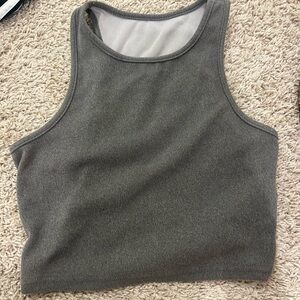 Green Sleeveless Fitted Crop Tank Top